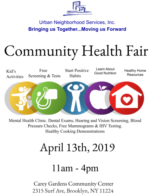 Community Health Fair | Urban Neighborhood Services, Inc.